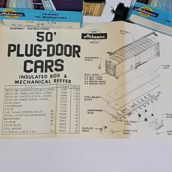 HO Athearn Ready To Run Train Box Car 50ft And Caboose W/ Boxes Vintage Set Of 2 - Picture 6 of 13